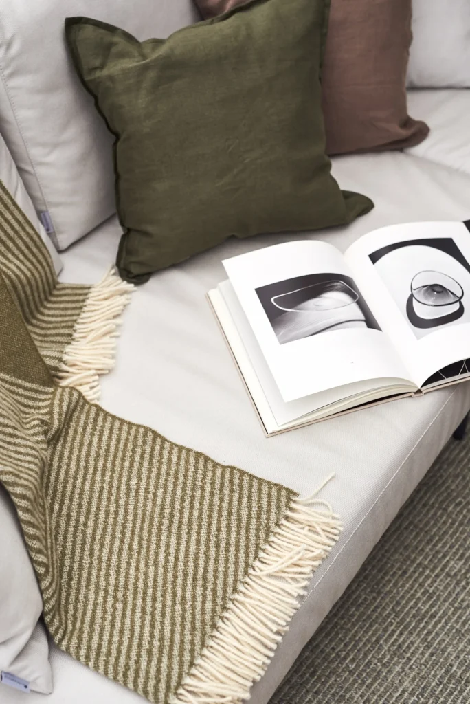 scandi living oliv-grönt kuddfodral