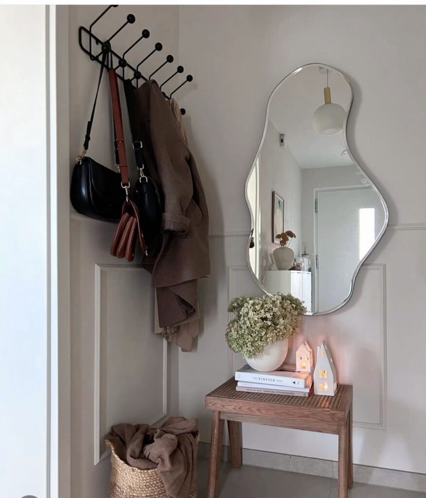 Mirror in hallway